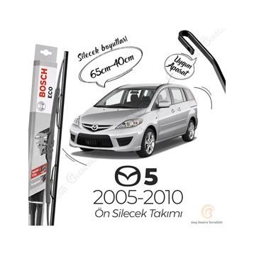 Bosch Eco Mazda 5 Ön 2005-2010 Silecek Takımı