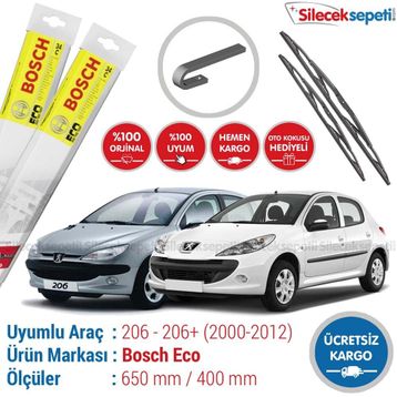 Bosch Eco Peugeot 206 2000-2014 Silecek Takımı