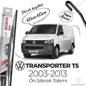 Bosch Eco Volkswagen Transporter T5 Ön 2003-2013 Silecek Takımı