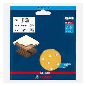 Bosch EXC470 S1261 Hook Look 6'lı EXP Zımpara Tabanı