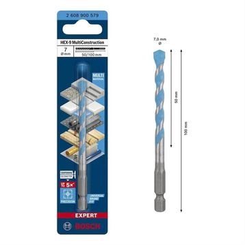 Bosch EXP HEX9 MC 7x100 mm Çok Amaçlı Matkap Ucu