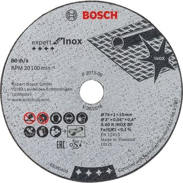 Bosch Expert For Inox 76x1x10 mm Metal Disk