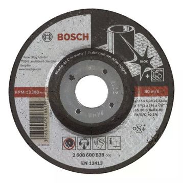 Bosch Expert Serisi 115x6.0 mm Bombeli Inox Paslanmaz Çelik Taşlama Diski