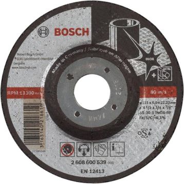 Bosch Expert Serisi 115x6.0 mm Bombeli Inox Paslanmaz Çelik Taşlama Diski