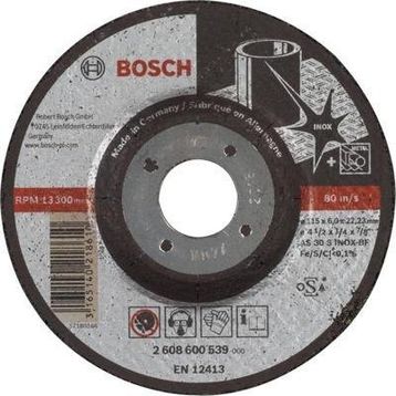 Bosch Expert Serisi 115x6.0 mm Bombeli Inox Paslanmaz Çelik Taşlama Diski