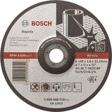 Bosch Expert Serisi 180x1.6 mm Rapido Taş Bombeli Inox Paslanmaz Çelik Kesme Diski