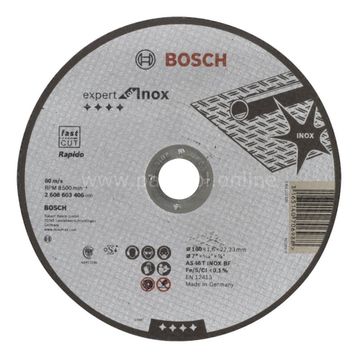 Bosch Expert Serisi 180x1.6 mm Rapido Taş Düz Inox Paslanmaz Çelik Kesme Diski