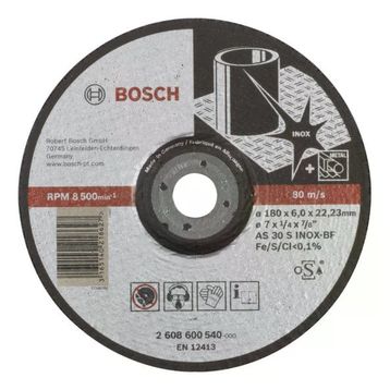 Bosch Expert Serisi 180x6.0 mm Taş Bombeli Inox Paslanmaz Çelik Taşlama Diski