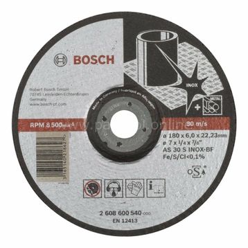 Bosch Expert Serisi 180x6.0 mm Taş Bombeli Inox Paslanmaz Çelik Taşlama Diski