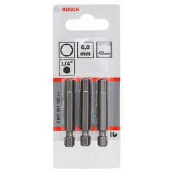 Bosch ExtraHard HEX6x49 mm 3'lü Vidalama Ucu