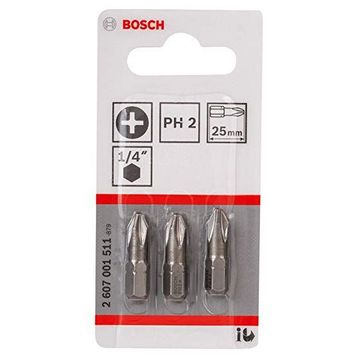 Bosch ExtraHard PH2x25 mm 3'lü Vidalama Ucu