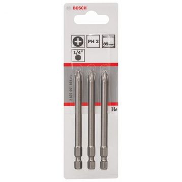 Bosch ExtraHard PH2x89 mm 3'lü Vidalama Ucu