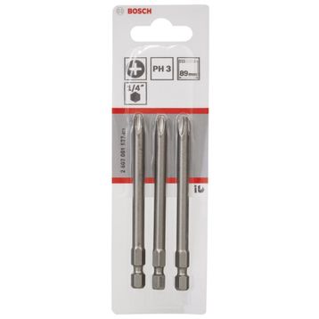 Bosch ExtraHard PH3x89 mm 3'lü Vidalama Ucu