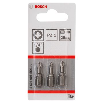 Bosch ExtraHard PZ 1x25 mm 3'lü Vidalama Ucu
