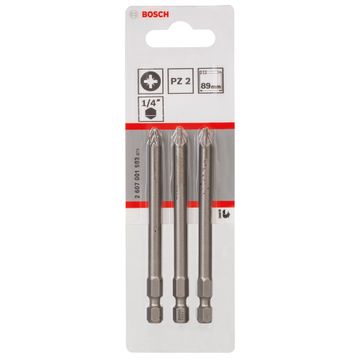 Bosch ExtraHard PZ 2x89 mm 3'lü Vidalama Ucu