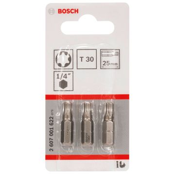 Bosch ExtraHard T30x25 mm 3'lü Vidalama Ucu