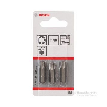 Bosch ExtraHard T40x25 mm 3'lü Vidalama Ucu