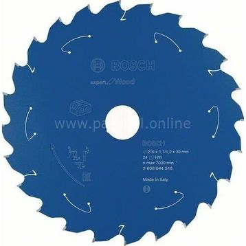 Bosch EXW 24 D E/C 216x30 mm Daire Testere Bıçağı