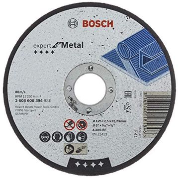 Bosch Gri 125 mm Düz Metal Kesme Diski