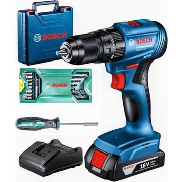 Bosch GSB 185 LI Tek Akülü Darbeli Kömürsüz Vidalama Matkap ve Bosch 16 Parça Uç Seti