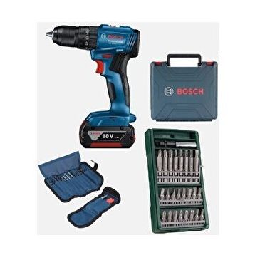 Bosch Gsb 185-li Tek Akülü Kömürsüz Darbeli Matkap Vidalama Şarjlı Matkap + 25 Parça Vidalama Ucu
