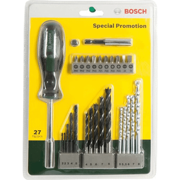 Bosch GSB180-Lİ 18 W 2 Ah Darbeli Akülü Vidalama Şarjlı Matkap + 27 Parça Matkap Ve Vidalama Ucu Seti