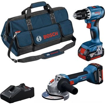 Bosch GSR 18V-45 + GWS 18V-8 2x4 Ah Akülü Taşlama Seti