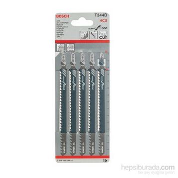 Bosch Hızlı Kesim Serisi Ahşap İçin T 344 D 5 Li Paket Dekupaj Testeresi Bıçağı