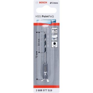 Bosch HSSPointTeQ HEX Metal 3 mm Matkap Ucu