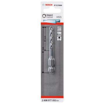 Bosch İmpact 4 mm Altıgen Şaftlı Hss Matkap Ucu