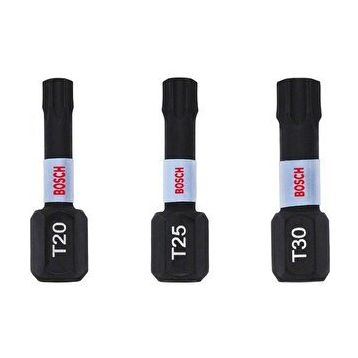 Bosch Impact Control Serisi Tx25 mm 3'lü Vidalama Ucu