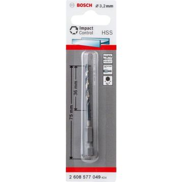 Bosch Impact HSS 1/4 3.2 mm Matkap Ucu