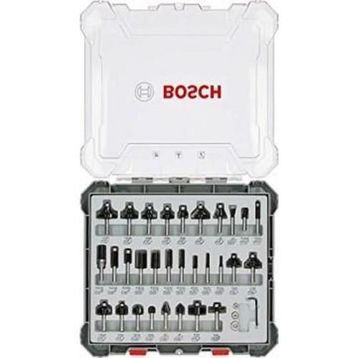 Bosch Karışık Şaftlı 8 mm 30'lu Set Freze Ucu Seti