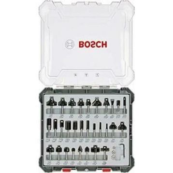Bosch Karışık Şaftlı 8 mm 30'lu Set Freze Ucu Seti