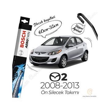 Bosch Mazda 2 Muz 2008-2013 Silecek Takımı
