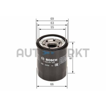 Bosch Mitsubishi Colt 1.3i 12V 1991-1995 Yağ Filtresi