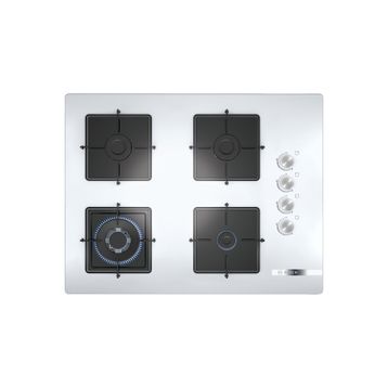 Bosch POH7C2O12O 67 Cm Wok Gözlü Beyaz Ankastre Ocak