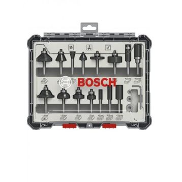 Bosch Pro Karışık 6 mm 15'li Şaftlı Freze Seti