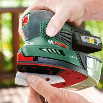 Bosch PSM 18 Li 2.5 Ah Akülü Zımparalama Makinesi