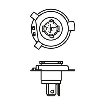 Bosch Purelight -12V HS1 H4 Motosiklet Tipi 35/35W -PX43T Ampul