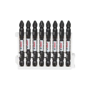 Bosch PZ2 65 mm 8'li Impact Control Serisi Çift Taraflı Vidalama Ucu