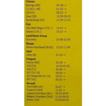 Bosch Rear Peugeot 307 2001-2004 Arka Silecek
