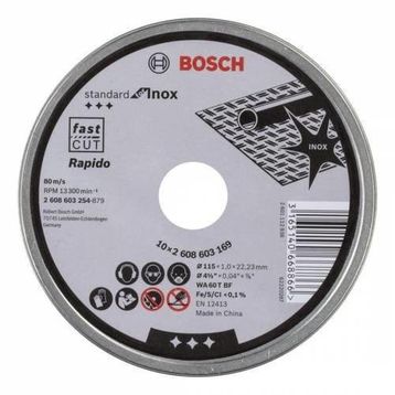 Bosch SD İnox 115x1.0 mm 10'lu Rapido Kesme Taşı