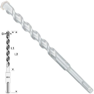 Bosch SDS Plus 1 Taş ve Beton 16x150x210mm Matkap Ucu