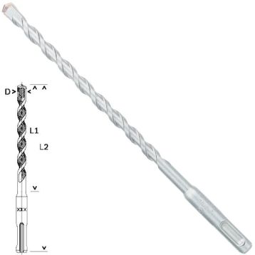 Bosch SDS Plus 1 Taş ve Beton 8x150x210mm Matkap Ucu