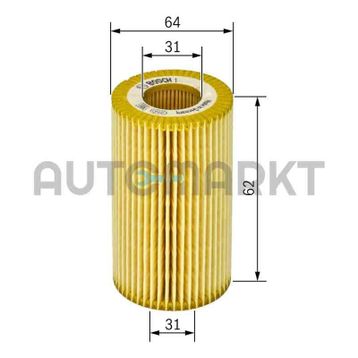 Bosch Skoda Fabia 1.2 Combi 2007-2009 Yağ Filtresi