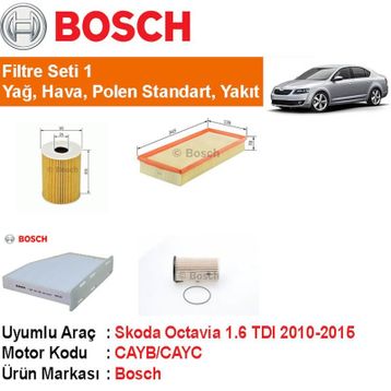 Bosch Skoda Octavia 2.0 Tdı Combi CLCB Filtre Seti