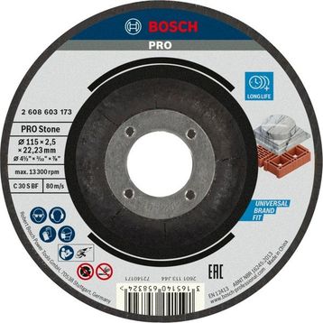 Bosch Standard Seri 115x2.5 mm Taş Bombeli Taş Kesme Diski