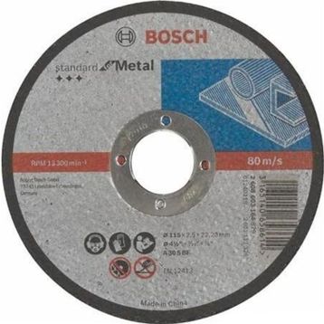 Bosch Standard Seri 115x2.5 mm Taş Düz Metal Kesme Diski