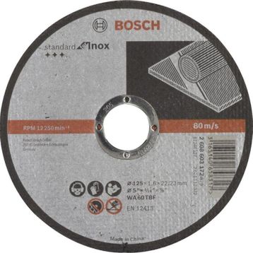 Bosch Standard Seri 125x1.6 mm Taş Düz Inox Paslanmaz Çelik Kesme Diski